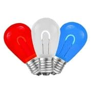 Novelty Lights 25 Pack S14 LED Glass Flex Filament Outdoor Patio